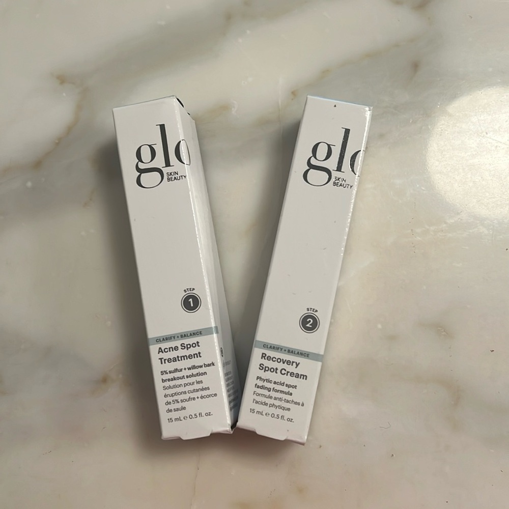 New full sized luxury acne treatment, two step treatment,two full sized products